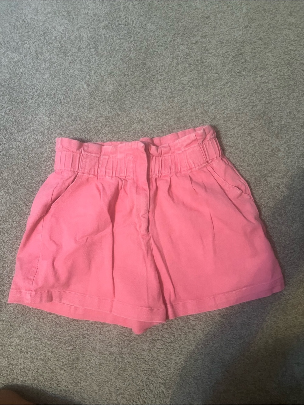 Skies are blue Women's Pink Elastic Waist paperbag Shorts